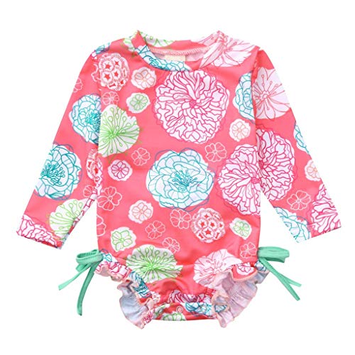 GHXCJ Trajes de baño de una Pieza con Estampado de Cisne para niñas pequeñas, Traje de baño con Volantes, Ropa de Playa