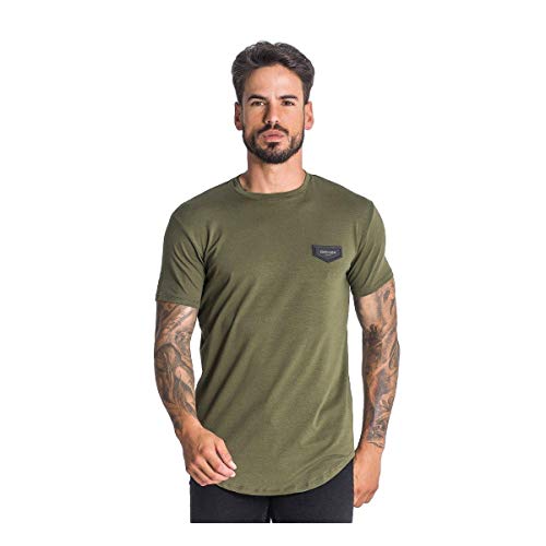 Gianni Kavanagh Army Green Core tee Camiseta, Verde Militar, L Hombre