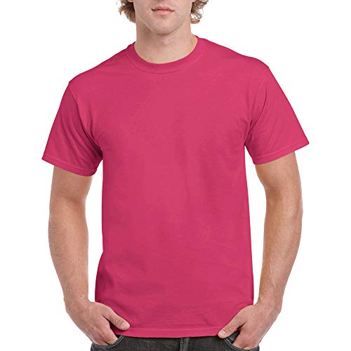 Gildan - Camiseta básica de manga corta Modelo Ultra Cotton para hombre caballero (Pequeña (S)/Verde militar)