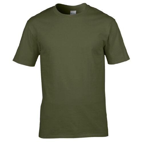Gildan - Camiseta Premium de algodón para Hombre (3XL) (Verde Militar)
