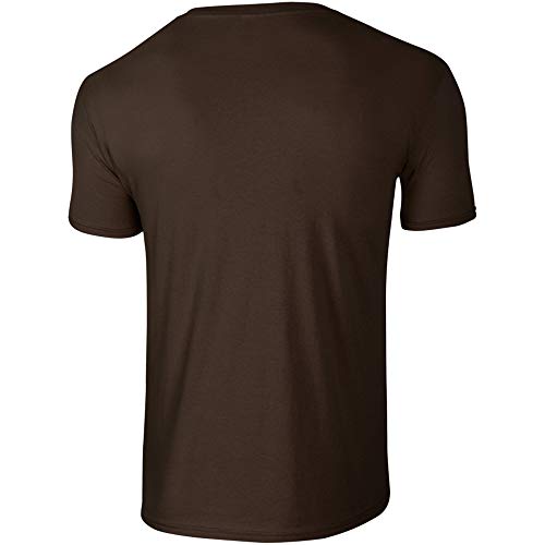 Gildan - Suave básica Camiseta de Manga Corta para Hombre - 100% algodón Gordo (Grande (L)) (Verde Militar)