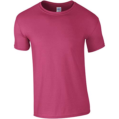 Gildan - Suave básica Camiseta de Manga Corta para Hombre - 100% algodón Gordo (Grande (L)) (Verde Militar)