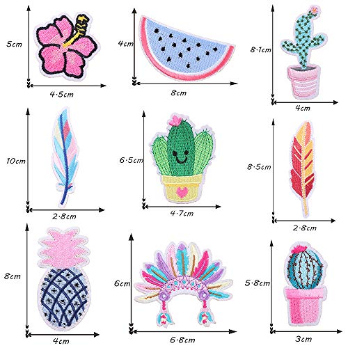 Globaldream Parches Tela, 20 Piezas Parches Bordados Hierro En Parches Pegatina Parches para Ropa Camiseta Jeans Sombrero Pantalon Bolsas