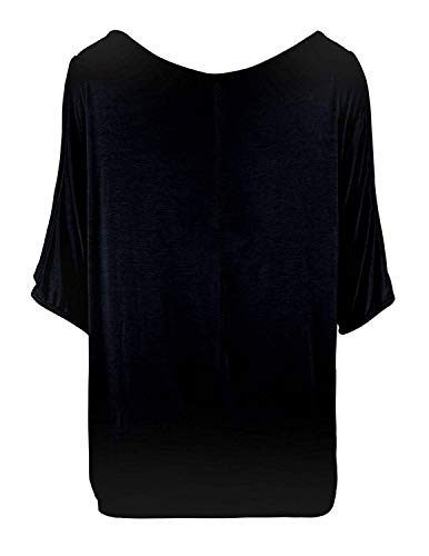 GNRSPTY Mujer Casual Camiseta Manga Corta Sin Tirantes Verano Estampado de Plumas Suelto T-Shirt Tops,Negro,M