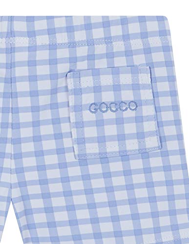 Gocco Traje DE BAÑO Cuadros Vichy Bañador, Azul (Azul AC), 74 (Tamaño del Fabricante:6/9) para Bebés