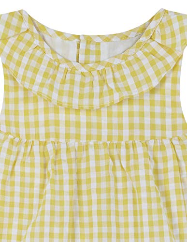 Gocco Vestido Cuadros Vichy, Amarillo (Amarillo Claro YC), 86 (Tamaño del Fabricante:12/18) para Bebés