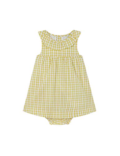 Gocco Vestido Cuadros Vichy, Amarillo (Amarillo Claro YC), 86 (Tamaño del Fabricante:12/18) para Bebés