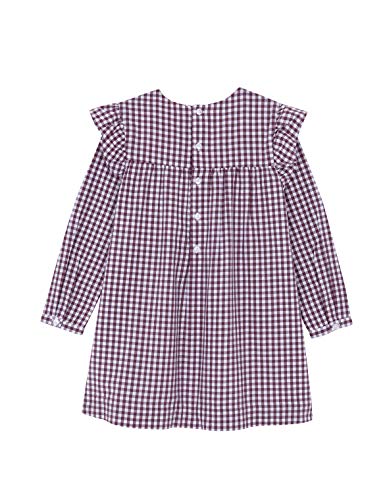 Gocco Vestido Vichy Volantes Berenjena Dress, 43957 para Niñas