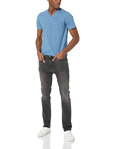 Goodthreads - Camiseta de manga corta para hombre, con bolsillo y cuello en V, color índigo, Índigo desteñido claro, US M (EU M)
