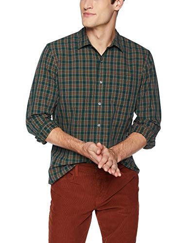 Goodthreads MGT250002, Camiseta para Hombre, Verde (green/burgundy plaid), S