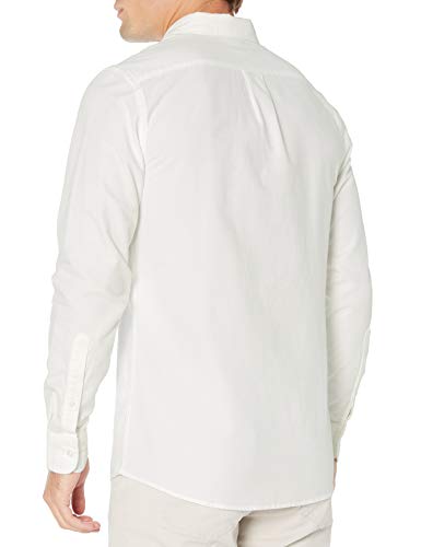 Goodthreads Slim-Fit Long-Sleeve Solid Oxford Shirt camisa, Blanco (White), Small