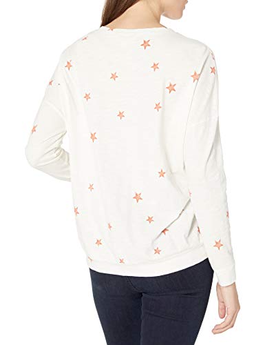 Goodthreads Vintage Cotton Dolman Blouson Shirt Fashion-t-Shirts, Estampado de Estrellas Blancas dispersas, L