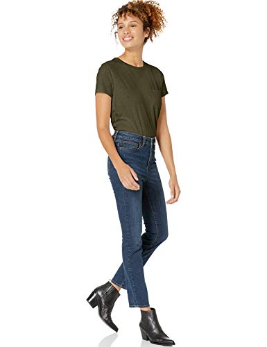 Goodthreads Vintage Cotton Pocket Crewneck T-Shirt Fashion-t-Shirts, Verde Oscuro, US S (EU S - M)