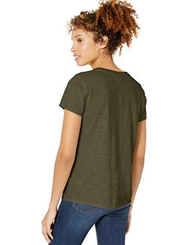 Goodthreads Vintage Cotton Pocket Crewneck T-Shirt Fashion-t-Shirts, Verde Oscuro, US S (EU S - M)