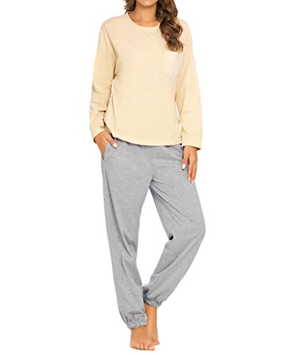 GOSO Conjunto de Pijamas de Mujer,Pijamas de Mujer Pjs Top Ropa de Dormir Lady Estilo Jogging Nightwear Soft Lounge Sets