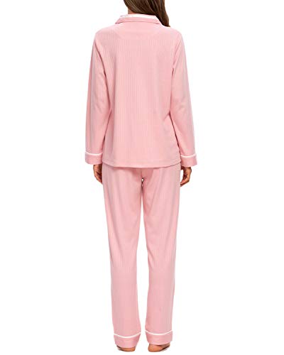 GOSO Pijama para Mujer,Pijama de Manga Larga con Botones para Mujer - Conjunto de Pijama de Manga Larga para Mujer