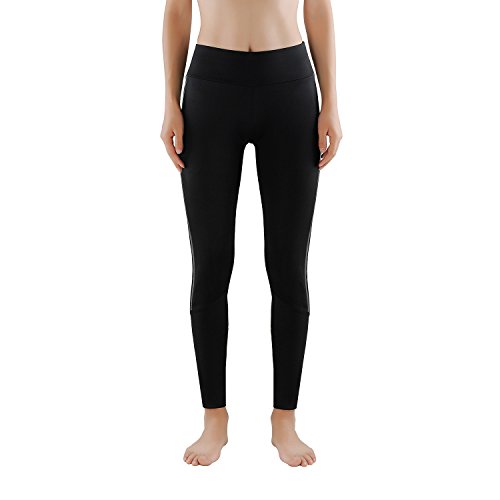 GoVIA Leggins para Damas Pantalones Deportivos Largos para Training Running Yoga Fitness Transpirables con Cintura Alta 4138 Gris S/M