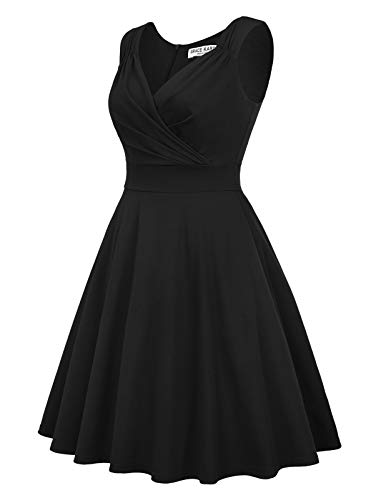 GRACE KARIN Mujer Vintage Vestido de 1950s para Cóctel Fiesta Negro XL CL010698-1