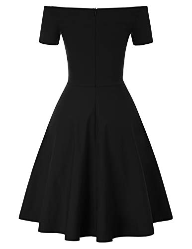 GRACE KARIN Mujer Vintage Vestido de 1950s para Cóctel Fiesta Negro XL CL011020-1