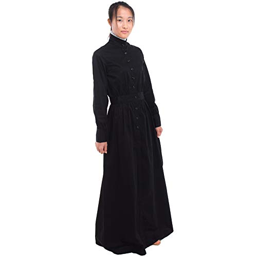 GRACEART Pionero Mujer Disfraz Pradera Vestir (Large, Puro algodón)