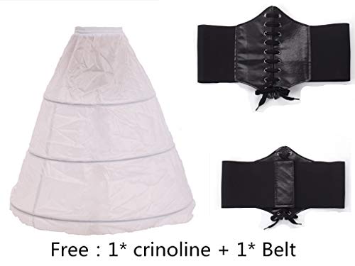 GRACEART Victoriano Gótico Disfraz de Reina Medieval Vestido de Fiesta Vestido de cóctel Vintage Vestido de Fiesta (L, Azul)