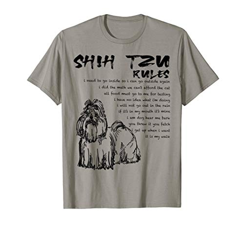 Gracioso perro Shih Tzu arte dibujado a mano Camiseta
