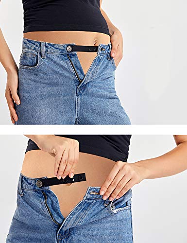 Gratlin Cinturón de Maternidad Embarazada y Extensor de Cintura Sin Costura Negro M