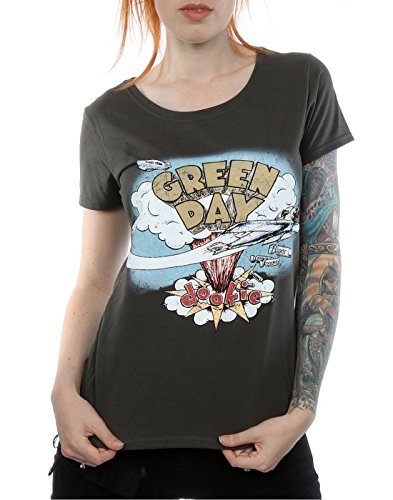 Green Day mujer Dookie Album Camiseta X-Large Grafito luz