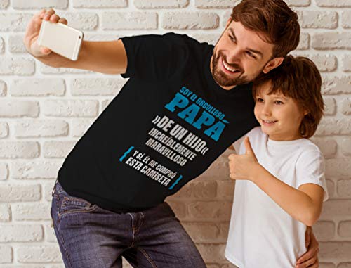 Green Turtle Camiseta para Hombre - Regalos para Hombre, Regalos para Padres. Camisetas Hombre Originales Divertidas - Orgulloso Papá de un Hijo Increíble Small Azul Oscuro