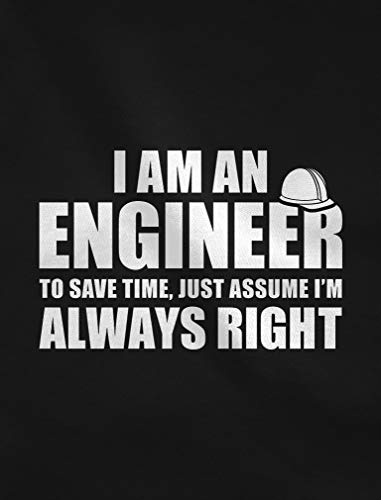 Green Turtle T-Shirts Camiseta para Hombre - Regalo para Ingeniero - I'm an Engineer, I'm Always Right XX-Large Azul Oscuro