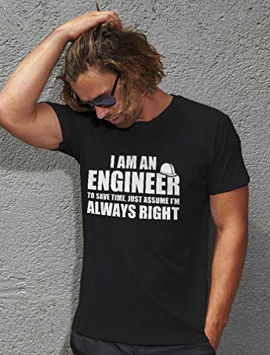 Green Turtle T-Shirts Camiseta para Hombre - Regalo para Ingeniero - I'm an Engineer, I'm Always Right XX-Large Azul Oscuro