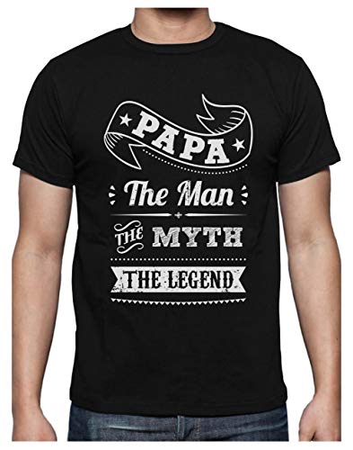 Green Turtle T-Shirts Camiseta para Hombre- Regalos para Hombre, Regalos para Padres. Camisetas Hombre Originales y Divertidas - Papa The Man The Myth The Legend - Small Negro