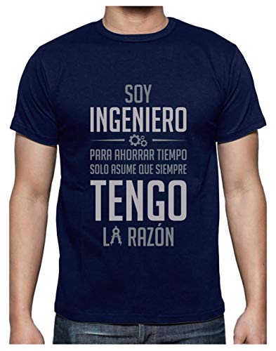 Green Turtle T-Shirts Camiseta para Hombre - Regalos para Ingenieros - Soy Ingeniero Asume Que Siempre Tengo la Razón XX-Large Azul Oscuro