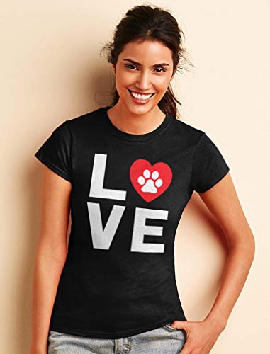 Green Turtle T-Shirts Camiseta para Mujer -Regalos Originales para Mujer - I Love Dogs Large Negro
