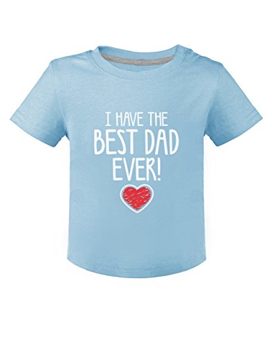 Green Turtle T-Shirts Camiseta para niños - I Have The Best Dad Ever! - Regalo Original de Cumpleaños o Día del Padre para Papá 18M Celeste