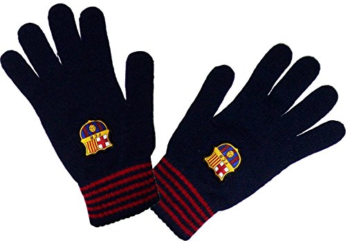 Guantes FC Barcelone – para hombre, talla DE adulto, Hombre, azul marino, L/XL