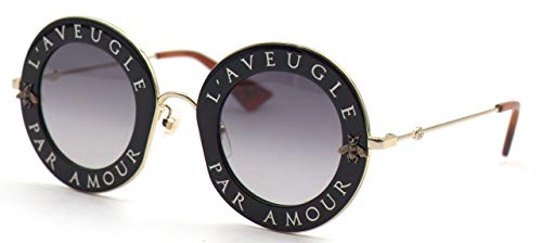 Gucci GG0113S 001 Gafas de sol, Negro (Black/Grey), 44 para Mujer