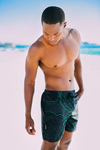 GUGGEN Banador de Natacion para Hombre Traje de Bano Color Verde S