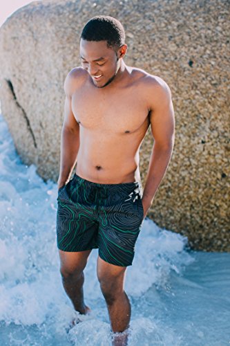 GUGGEN Banador de Natacion para Hombre Traje de Bano Color Verde S