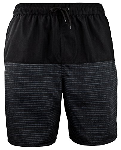 Guggen Mountain Pantalones Cortos De baño Y Playa para Hombres Pantalones Cortos De Traje Y Natación  Bañador con Modelo Negro L