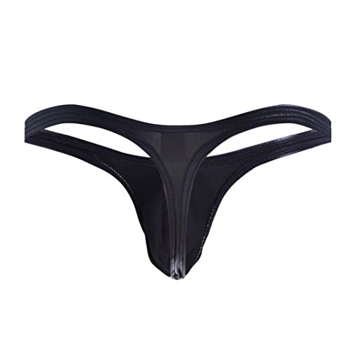 GUKOO Sexy Bóxer Calzoncillos Cuero Ropa Interior para Hombre Erotica Tanga Lencería Bandage Entrepierna Abierta