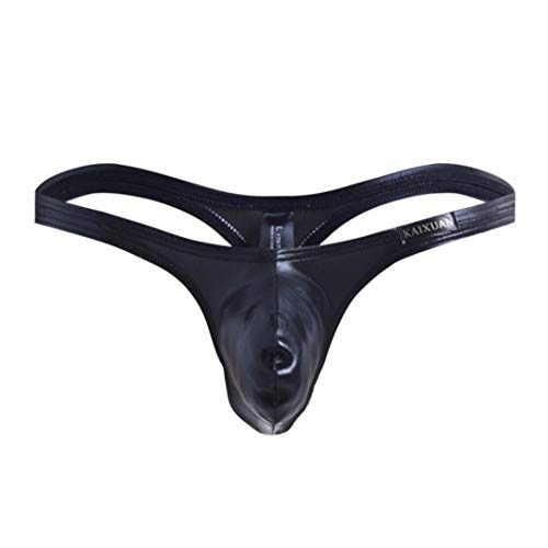 GUKOO Sexy Bóxer Calzoncillos Cuero Ropa Interior para Hombre Erotica Tanga Lencería Bandage Entrepierna Abierta