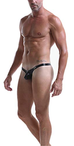 GUKOO Sexy Bóxer Calzoncillos Cuero Ropa Interior para Hombre Erotica Tanga Lencería Bandage Entrepierna Abierta