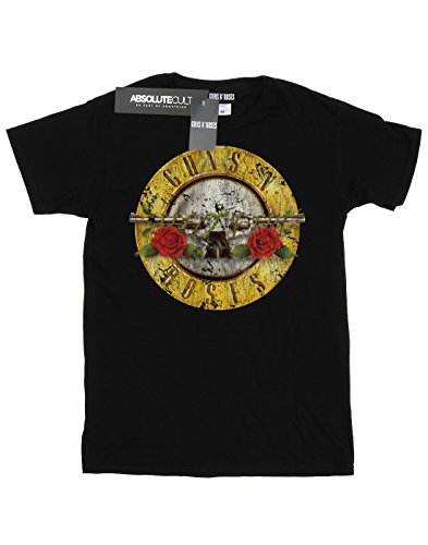 Guns N Roses hombre Vintage Bullet Logo Camiseta Large Negro