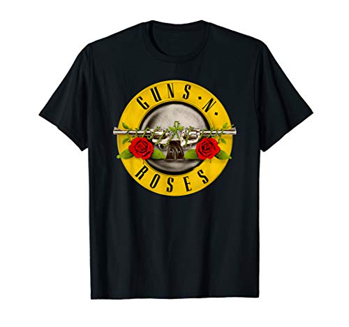 Guns N Roses Hombres Bullet Logo Camiseta XX-Large Negro