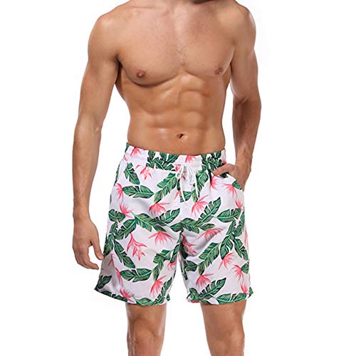 GUOCU Bañador Hombre Chico Playa Poliéster Pantalon Corto Hombre Deporte Secado Rápido Bañadores Natacion Ligero Moda Shorts Verde Hombre:2XL