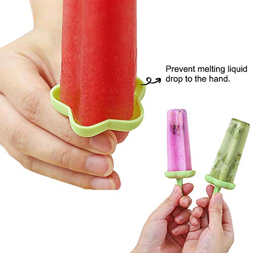 Gyvazla Molde para Helados, Reutilizable Moldes Silicona, 6 Fabricantes de Paletas Heladas, 4 Moldes de Silicona para Helados, LFGB y Libre de BPA, con Cepillo de Limpieza y Plegable Embudo