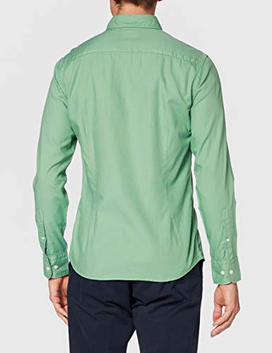 Hackett London GMT Dye OXF KC Camisa, Verde (6frwshd Clover 6fr), 39 (Talla del fabricante: Medium) para Hombre