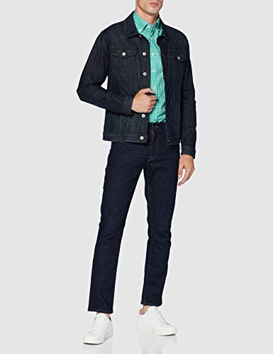 Hackett London Summer GING HS Camisa de oficina, Verde (6akgreen/White 6ak), L para Hombre