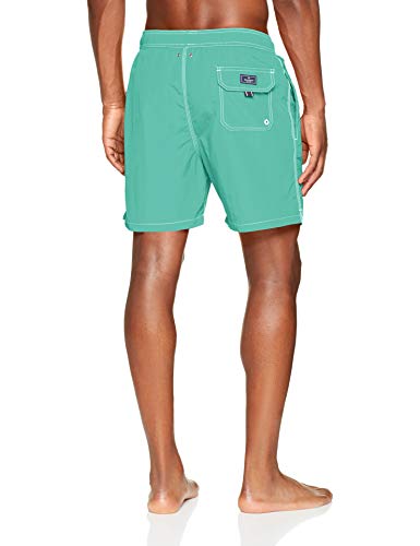 Hackett Solid Volley Pantalones Cortos, Verde (Mint 668), Small para Hombre